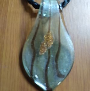 Hand blown glass pendant